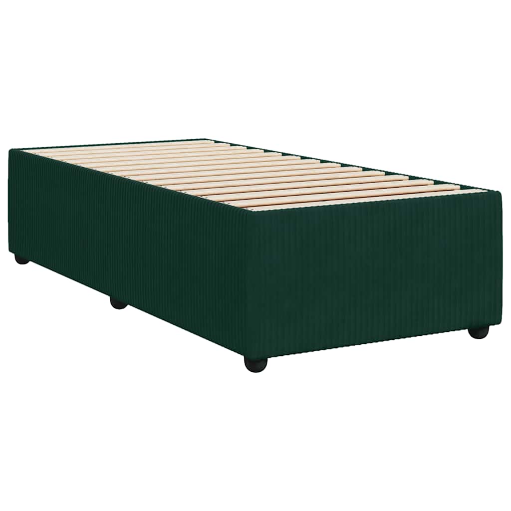 Giroletto a Molle con Materasso Verde Scuro 90x200 cm Velluto | homemem39