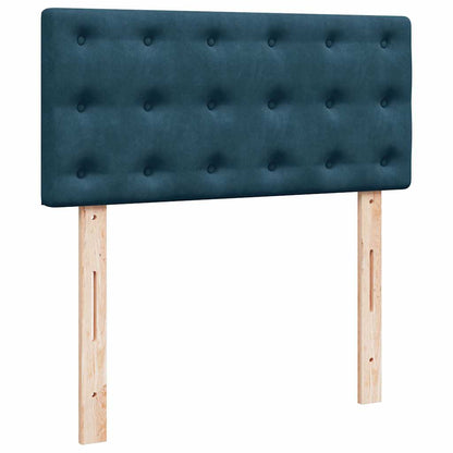 Giroletto a Molle con Materasso Blu 90x200 cm in Velluto
