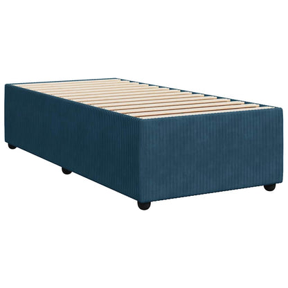 Giroletto a Molle con Materasso Blu 90x200 cm in Velluto | homemem39