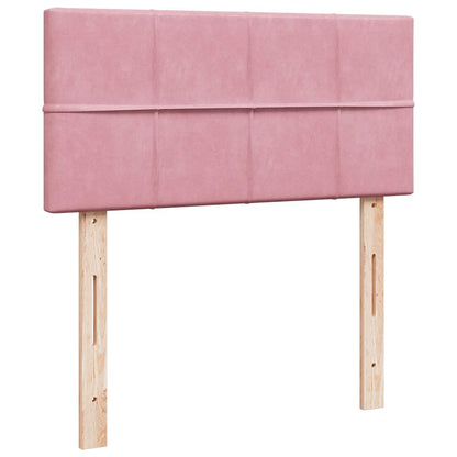 Giroletto a Molle con Materasso Rosa 90x200 cm in Velluto | homemem39