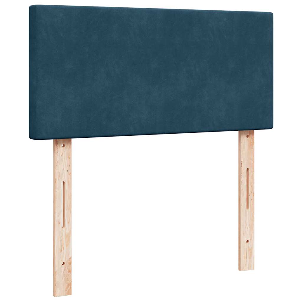 Giroletto a Molle con Materasso Blu 100x200 cm in Velluto | homemem39