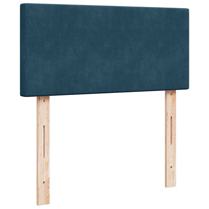 Giroletto a Molle con Materasso Blu 100x200 cm in Velluto | homemem39