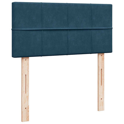 Giroletto a Molle con Materasso Blu 100x200 cm in Velluto | homemem39