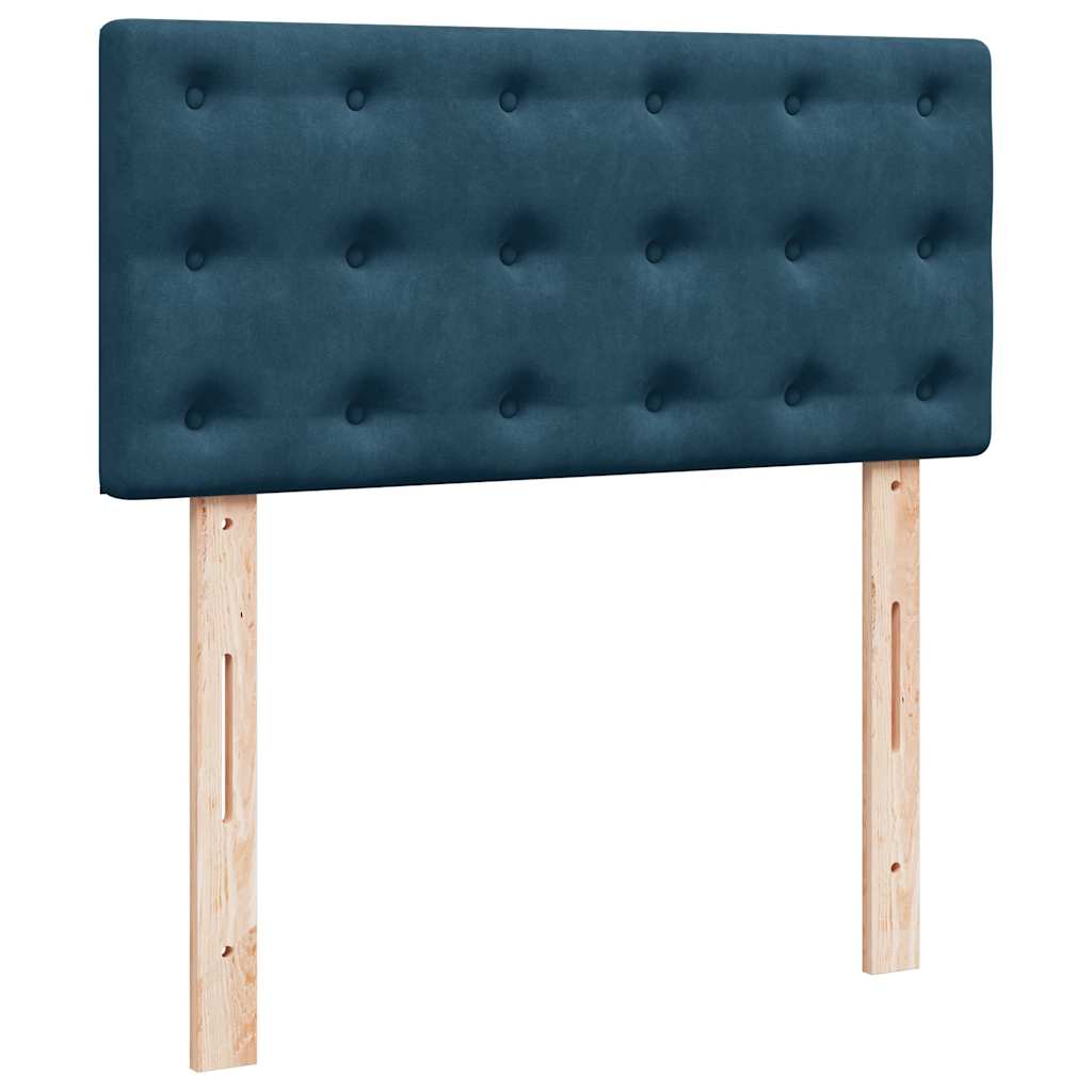 Giroletto a Molle con Materasso Blu 100x200 cm in Velluto | homemem39