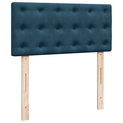 Giroletto a Molle con Materasso Blu 100x200 cm in Velluto | homemem39