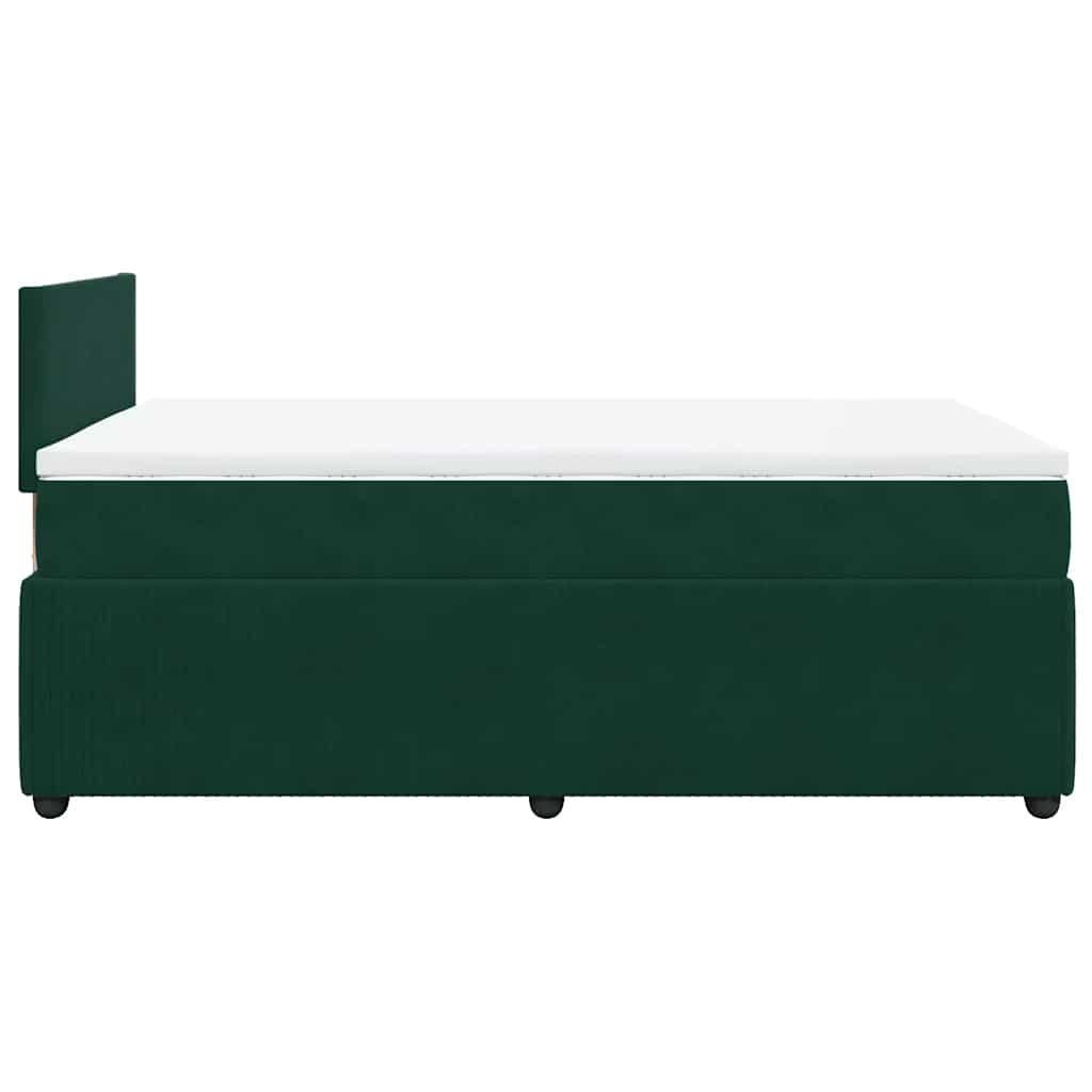 Giroletto a Molle con Materasso Verde Scuro 120x190 cm Velluto | homemem39