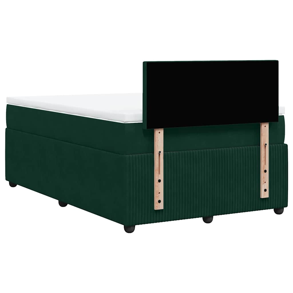 Giroletto a Molle con Materasso Verde Scuro 120x190 cm Velluto | homemem39