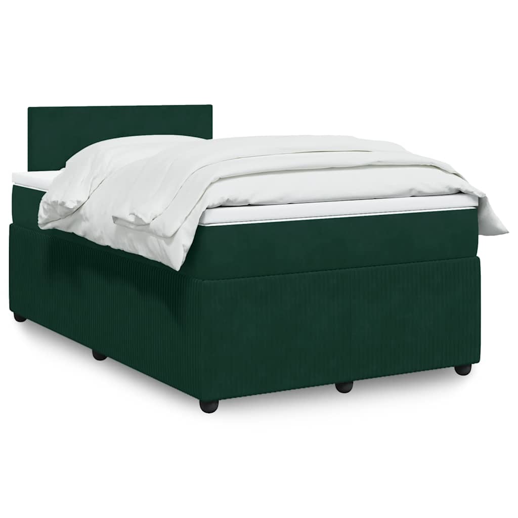 Giroletto a Molle con Materasso Verde Scuro 120x190 cm Velluto | homemem39