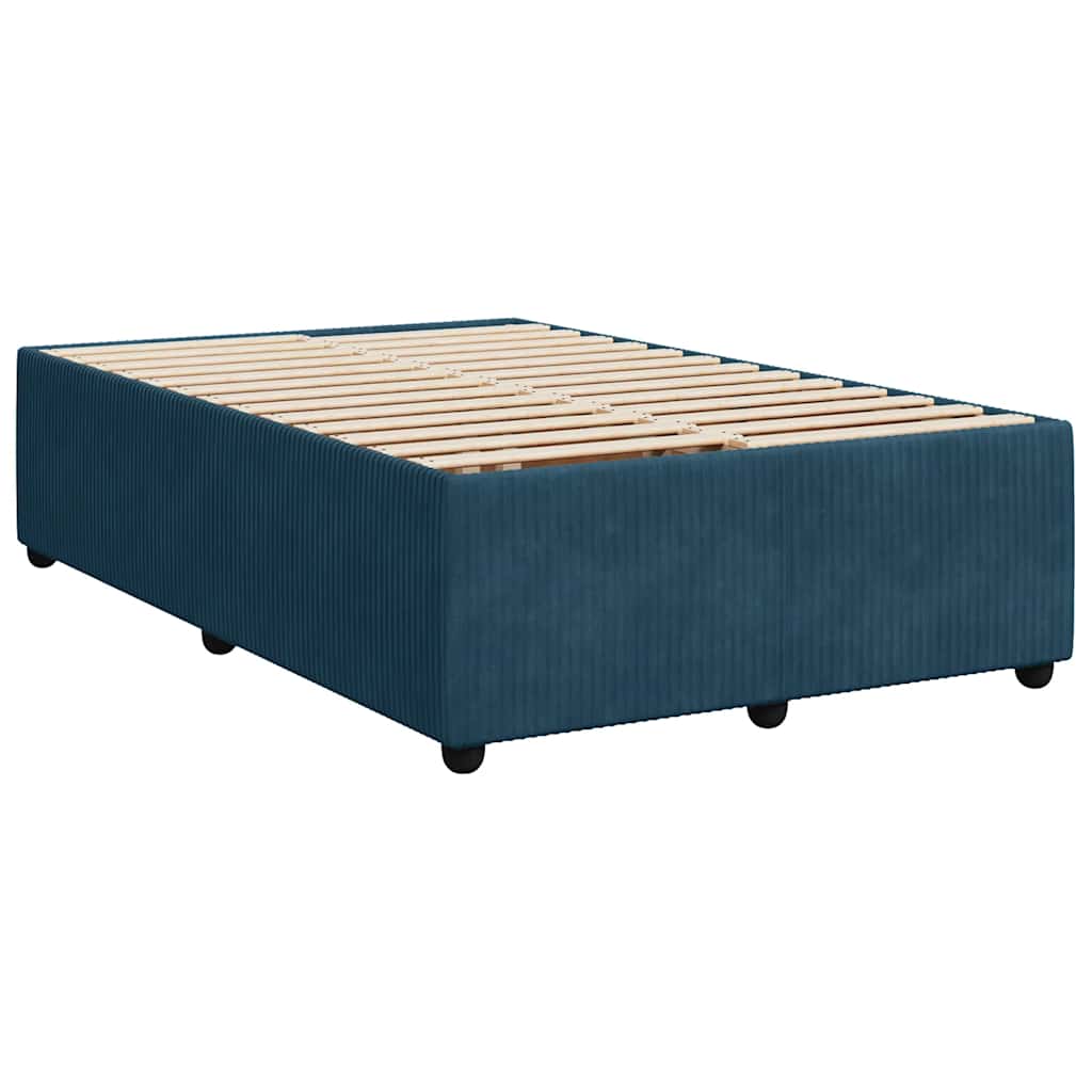 Giroletto a Molle con Materasso Blu 120x190 cm in Velluto | homemem39