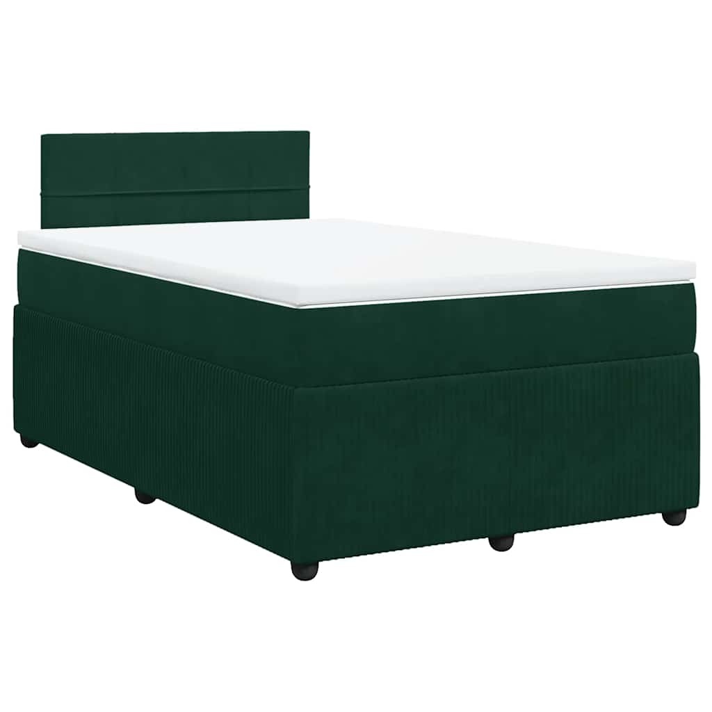 Giroletto a Molle con Materasso Verde Scuro 120x190 cm Velluto | homemem39