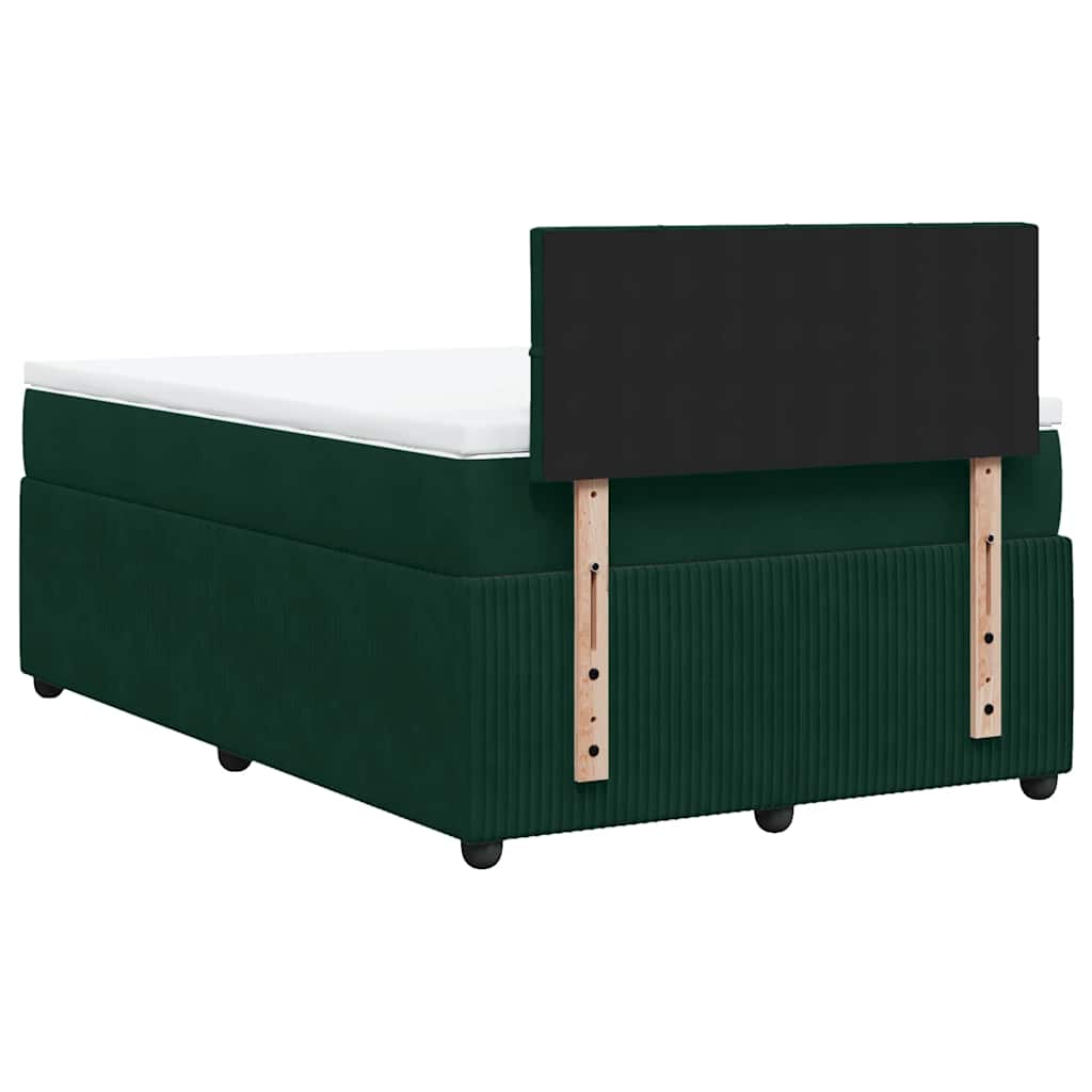 Giroletto a Molle con Materasso Verde Scuro 120x190 cm Velluto | homemem39