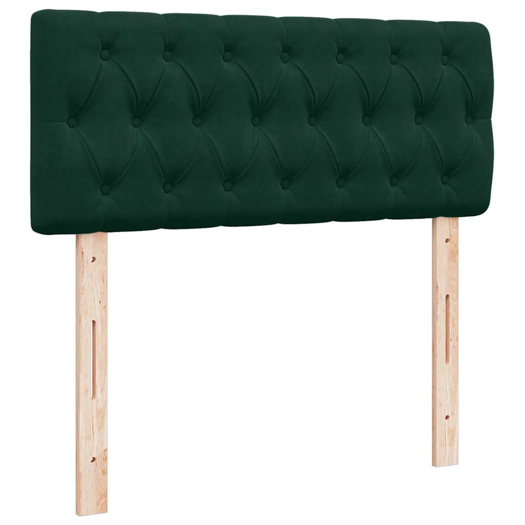 Giroletto a Molle con Materasso Verde Scuro 120x190 cm Velluto | homemem39