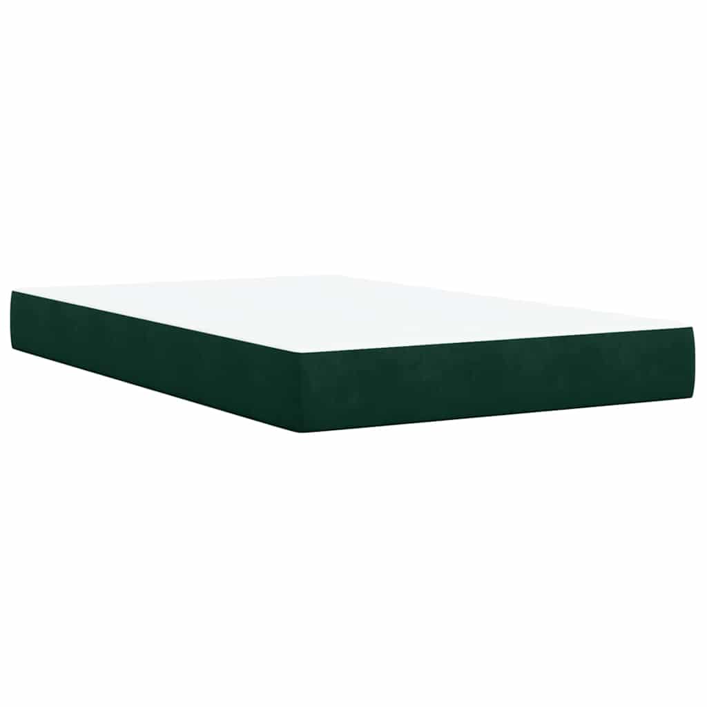 Giroletto a Molle con Materasso Verde Scuro 120x190 cm Velluto | homemem39