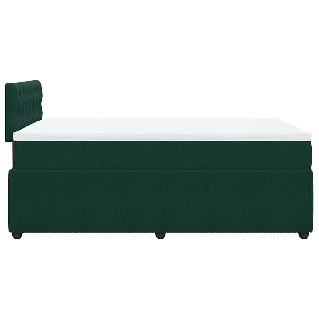 Giroletto a Molle con Materasso Verde Scuro 120x190 cm Velluto | homemem39