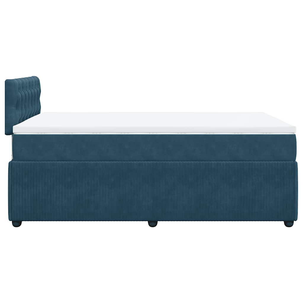 Giroletto a Molle con Materasso Blu 120x190 cm in Velluto | homemem39