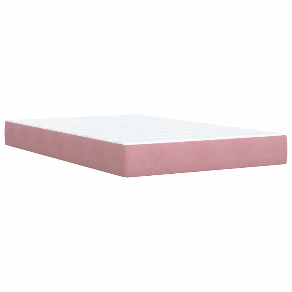 Giroletto a Molle con Materasso Rosa 120x190 cm in Velluto | homemem39