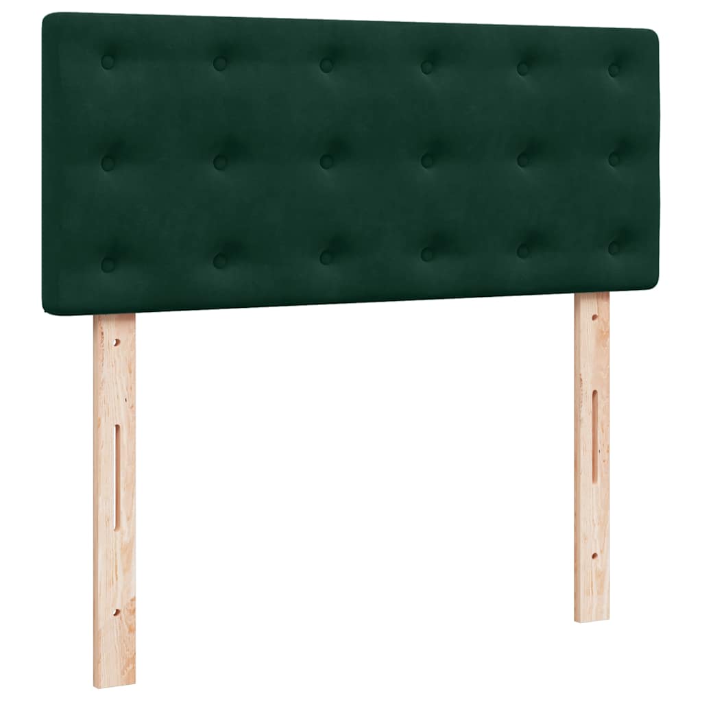 Giroletto a Molle con Materasso Verde Scuro 120x190 cm Velluto | homemem39