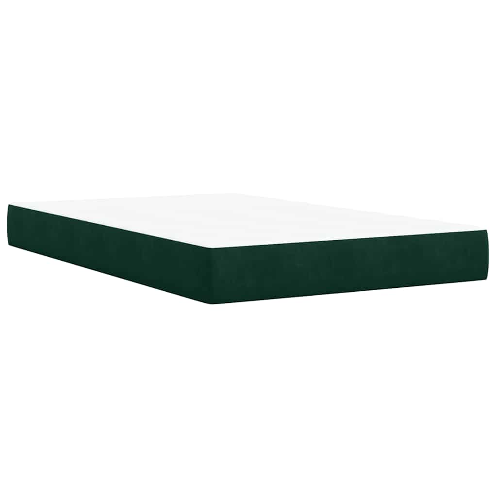 Giroletto a Molle con Materasso Verde Scuro 120x190 cm Velluto | homemem39