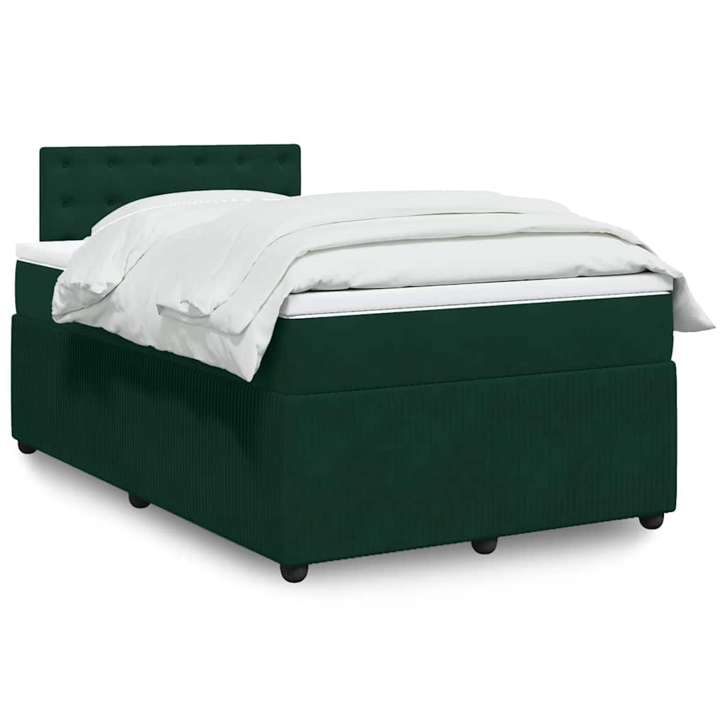 Giroletto a Molle con Materasso Verde Scuro 120x190 cm Velluto | homemem39