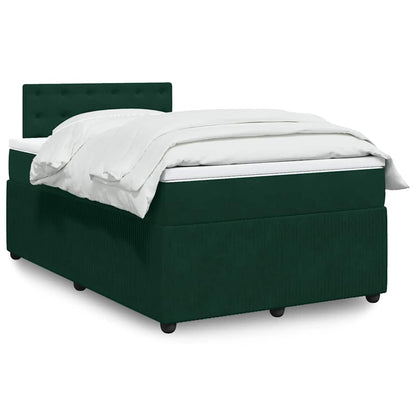 Giroletto a Molle con Materasso Verde Scuro 120x190 cm Velluto | homemem39