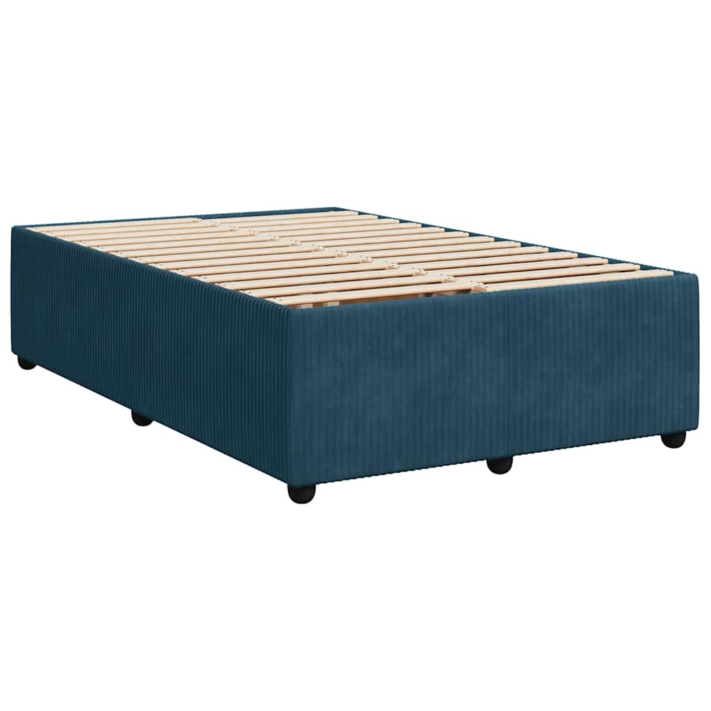 Giroletto a Molle con Materasso Blu 120x190 cm in Velluto | homemem39