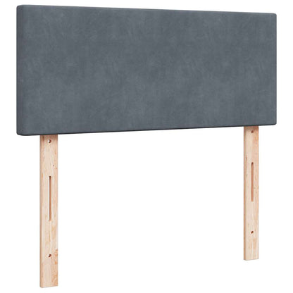 Giroletto a Molle con Materasso Grigio Scuro 120x200 cm Velluto | homemem39