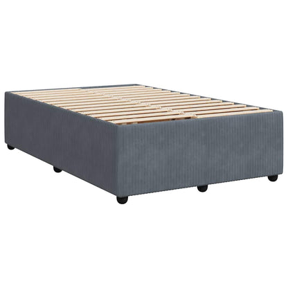Giroletto a Molle con Materasso Grigio Scuro 120x200 cm Velluto | homemem39