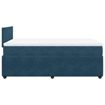 Giroletto a Molle con Materasso Blu 120x200 cm in Velluto | homemem39