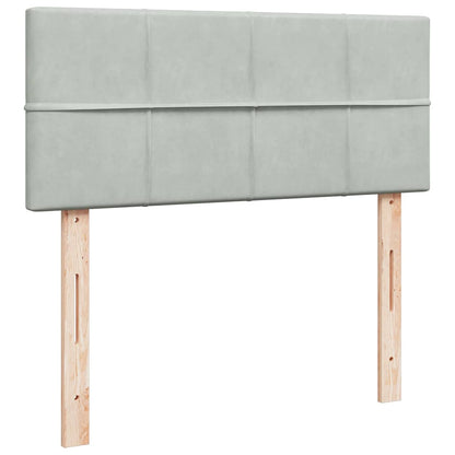 Giroletto a Molle con Materasso Grigio Chiaro 120x200cm Velluto | homemem39