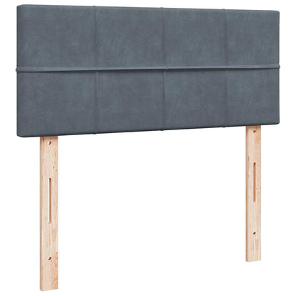 Giroletto a Molle con Materasso Grigio Scuro 120x200 cm Velluto | homemem39