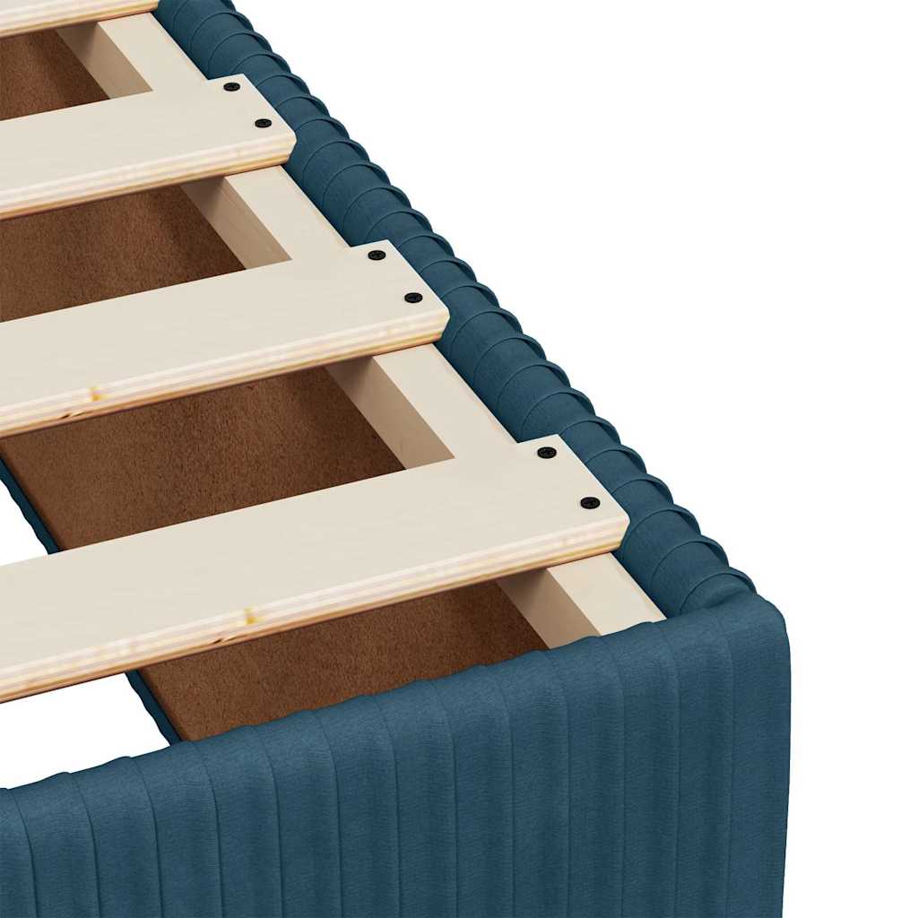 Giroletto a Molle con Materasso Blu 120x200 cm in Velluto | homemem39
