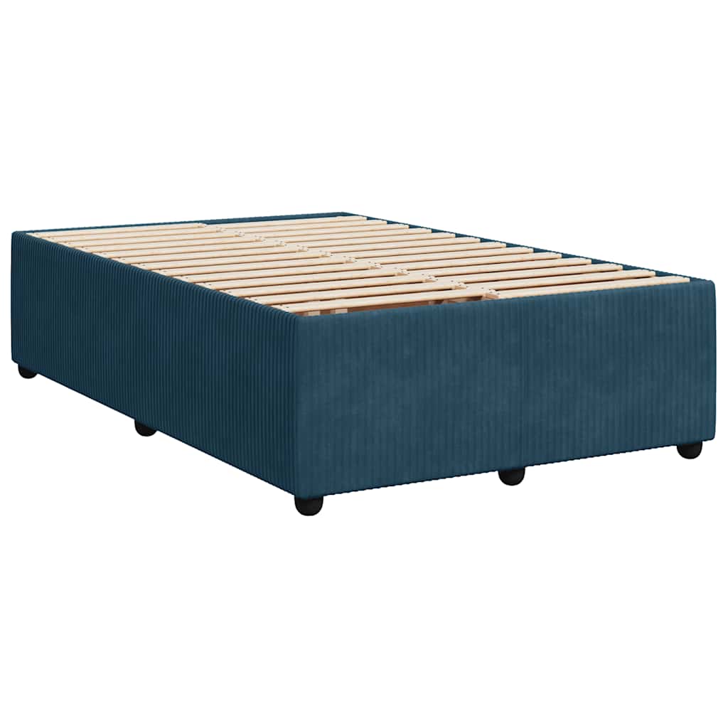 Giroletto a Molle con Materasso Blu 120x200 cm in Velluto | homemem39