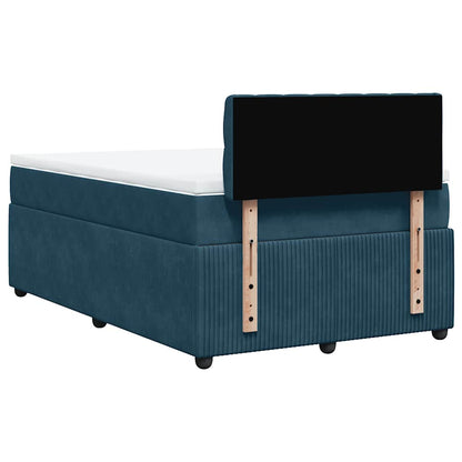Giroletto a Molle con Materasso Blu 120x200 cm in Velluto | homemem39