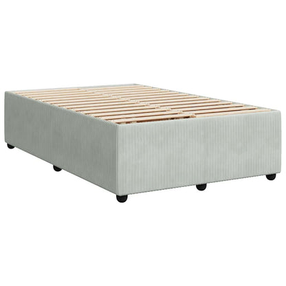 Giroletto a Molle con Materasso Grigio Chiaro 120x200cm Velluto | homemem39