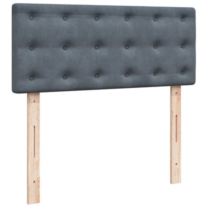 Giroletto a Molle con Materasso Grigio Scuro 120x200 cm Velluto | homemem39