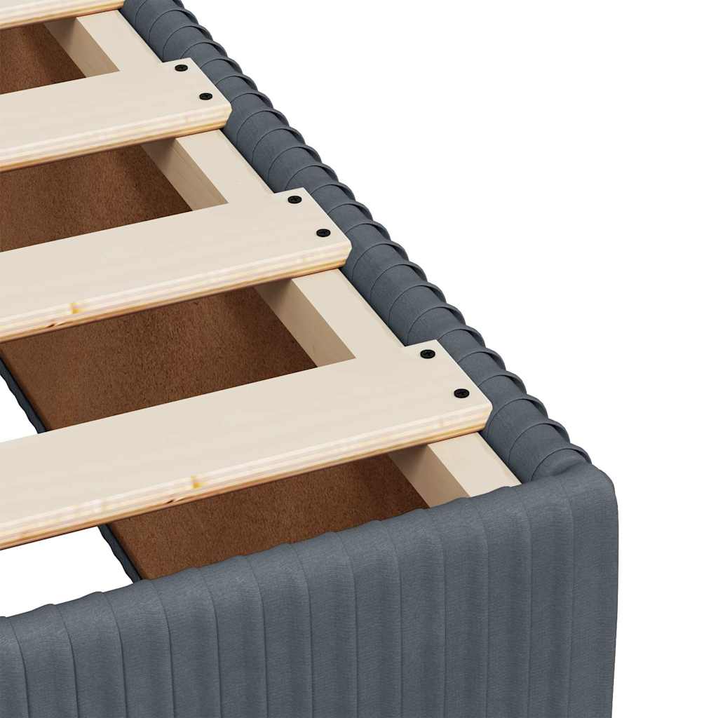 Giroletto a Molle con Materasso Grigio Scuro 120x200 cm Velluto | homemem39