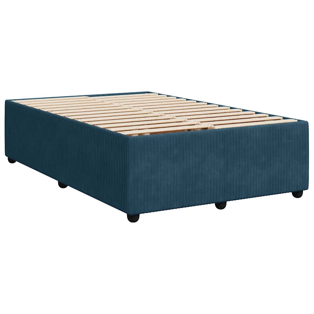 Giroletto a Molle con Materasso Blu 120x200 cm in Velluto | homemem39