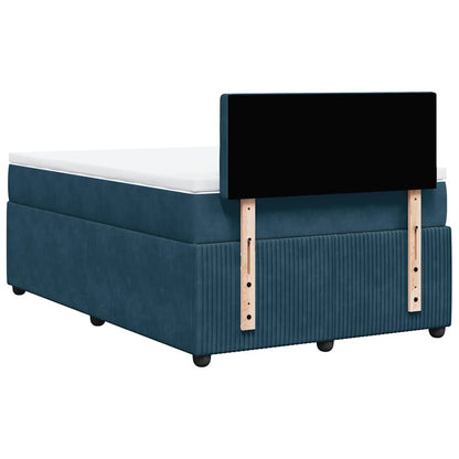 Giroletto a Molle con Materasso Blu 120x200 cm in Velluto | homemem39
