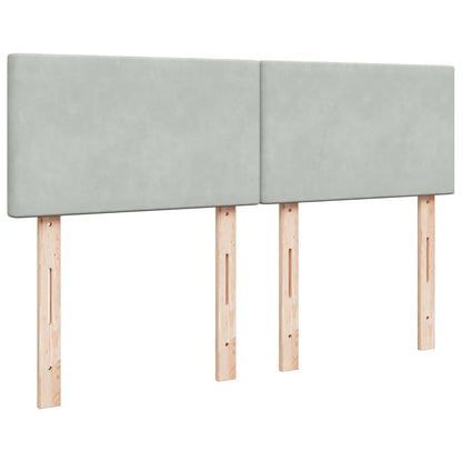 Giroletto a Molle con Materasso Grigio Chiaro 140x190cm Velluto - homemem39