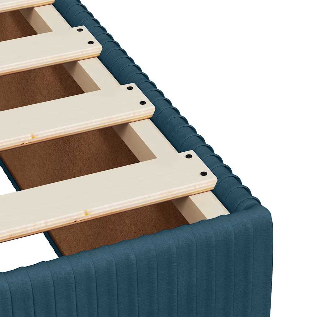 Giroletto a Molle con Materasso Blu 140x190 cm in Velluto | homemem39