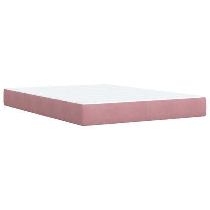 Giroletto a Molle con Materasso Rosa 140x200 cm in Velluto | homemem39
