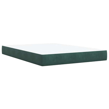 Giroletto a Molle con Materasso Verde Scuro 160x200 cm Velluto - homemem39
