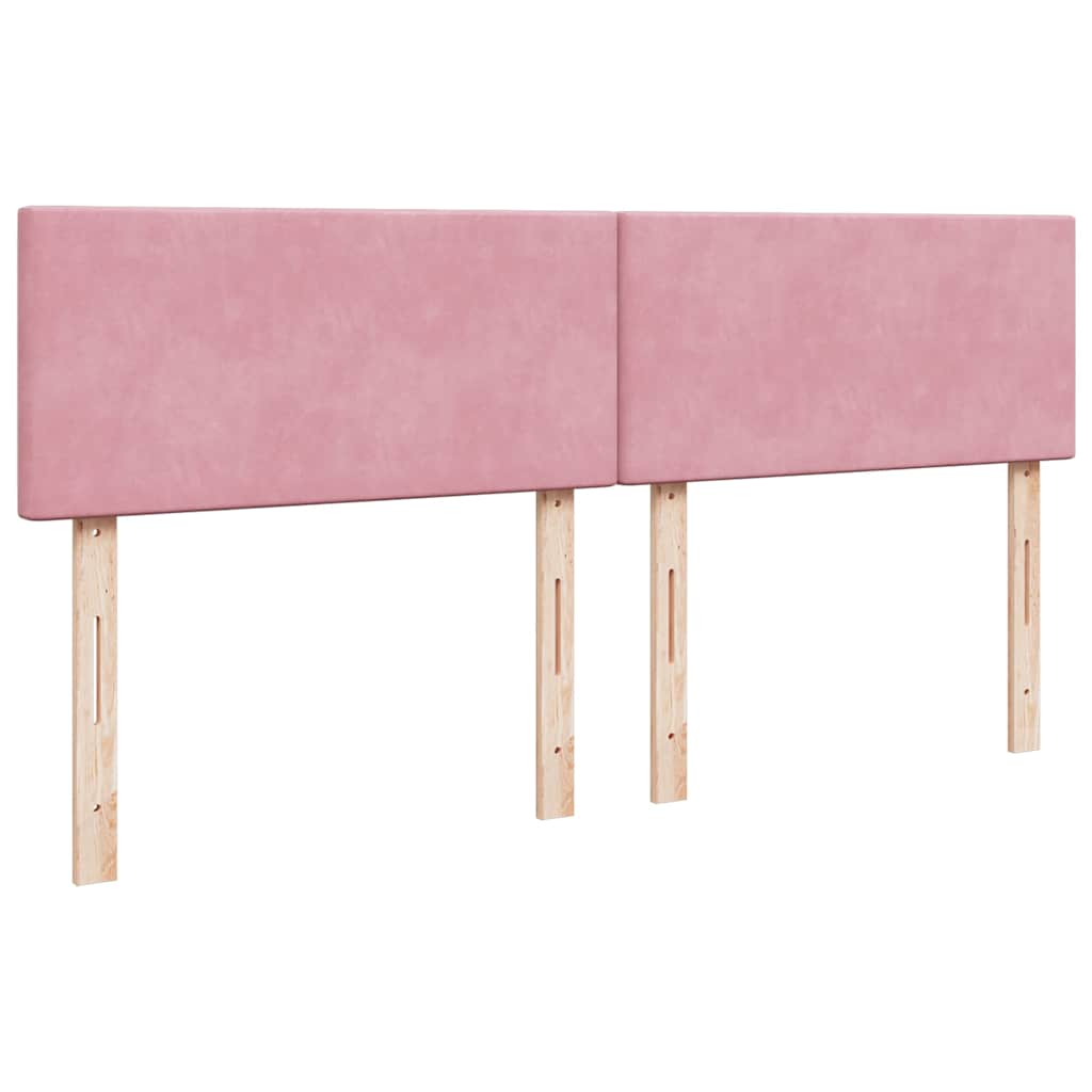 Giroletto a Molle con Materasso Rosa 180x200 cm in Velluto | homemem39