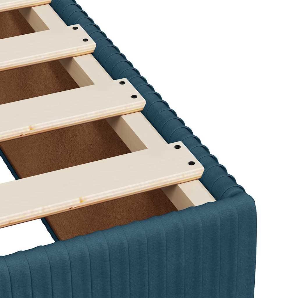 Giroletto a Molle con Materasso Blu 180x200 cm in Velluto | homemem39