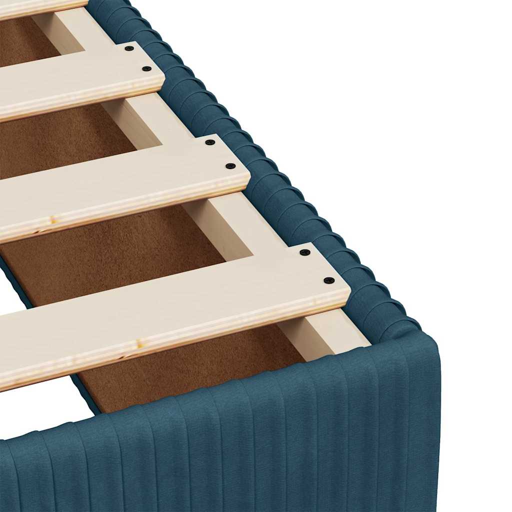 Giroletto a Molle con Materasso Blu 200x200 cm in Velluto | homemem39
