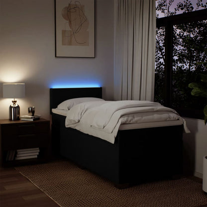 Giroletto a Molle con Materasso Nero 80x200 cm inTessuto - homemem39