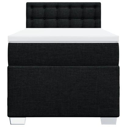 Giroletto a Molle con Materasso Nero 80x200 cm inTessuto