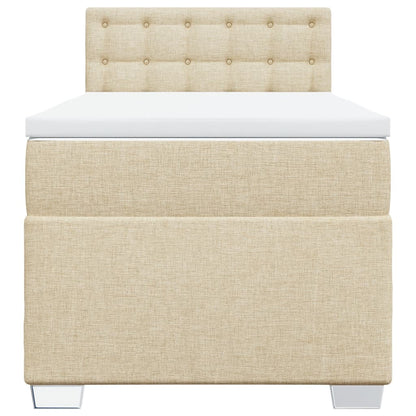 Giroletto a Molle con Materasso Crema 80x200 cm inTessuto - homemem39