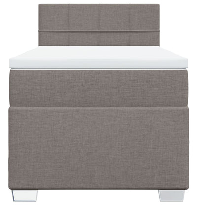 Giroletto a Molle con Materasso Tortora 90x190 cm in Tessuto
