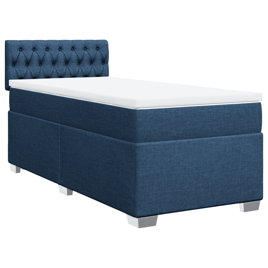 Giroletto a Molle con Materasso Blu 90x190 cm in Tessuto | homemem39